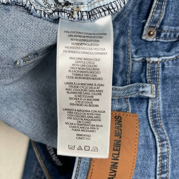 Calvin Klein Jeans Repreve Strait Leg Mid Rise Stretch Medium Wash SZ 10 30Waist - Picture 10 of 13